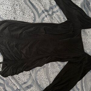 Wild Fable Black Double Ruched Dress